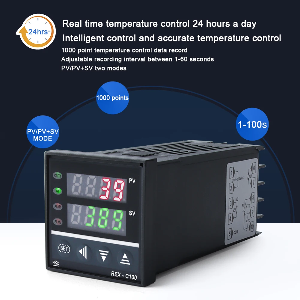 Thermostat intelligent RKC REX-C100 temperature controller digital display adjustable switch