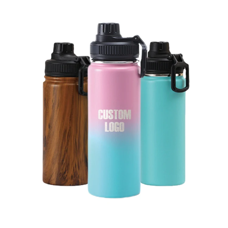 Custom Logo Double Wall Insulated Wide Mouth Water Bottle 32oz 40oz ...