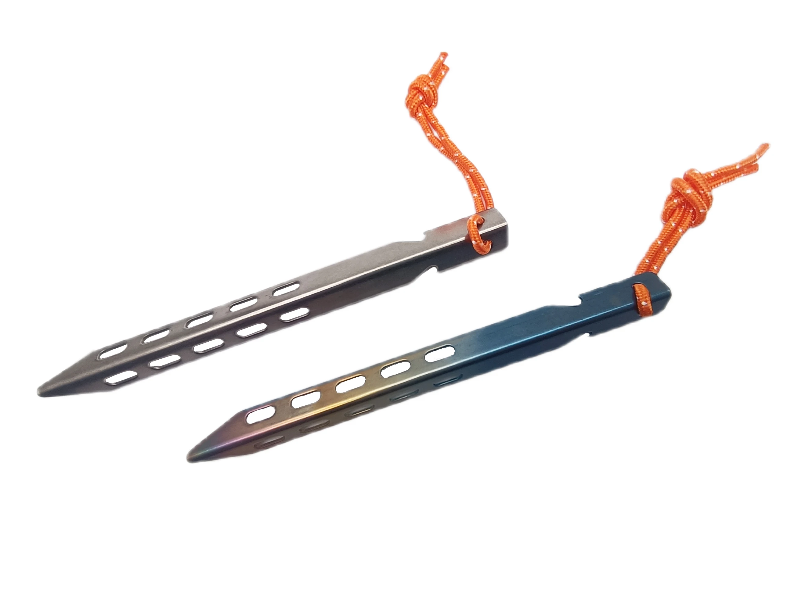 Factory Custom Lightweight Garden Canopy Stakes Pegs Outdoors Camping Accessories Pure Titanium Tent Peg