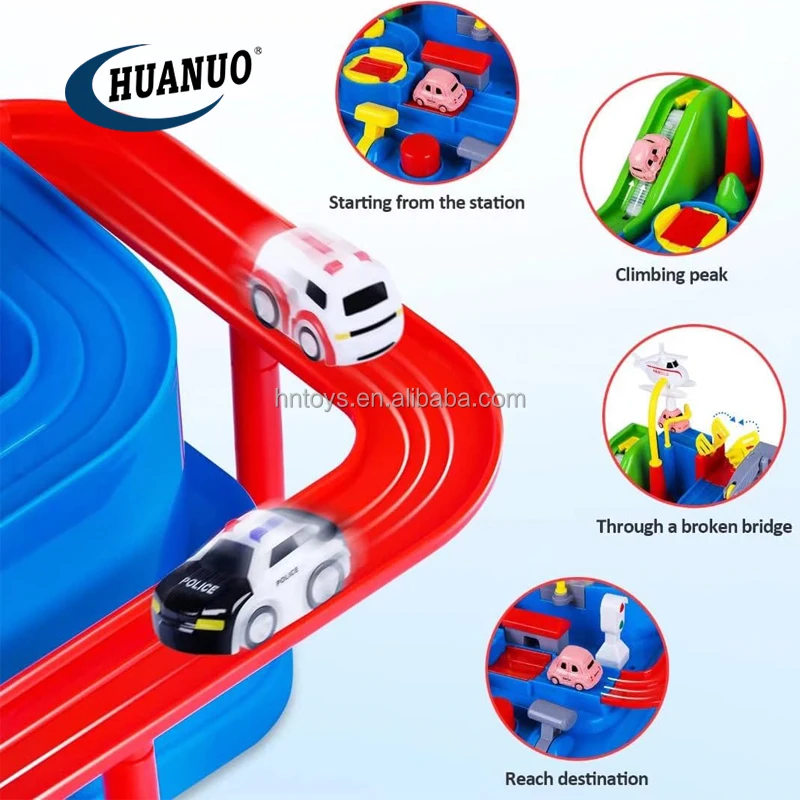 Kids City Puzzle Slot Car Race Tracks Parking Play Sets Car Adventure Toys Car Track For Boys And Girls