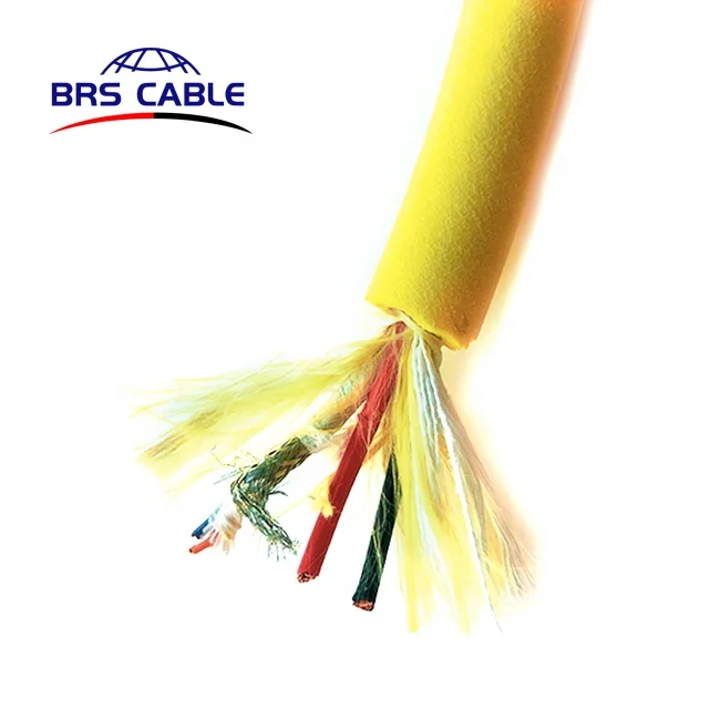 Twisted Pair Underwater Neutral Buoyancy Umbilical Power Fiber Hybrid Cable ROV Tether Cable