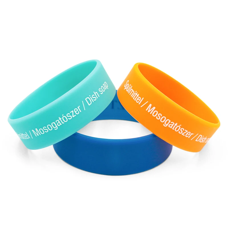Wholesale Business Gift Sport Rubber Wrist Band Double Sided