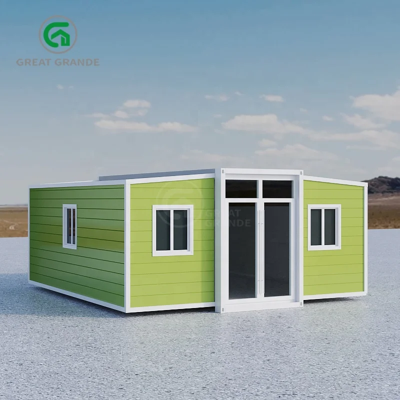 Nhà Container Mở Rộng 20ft 40ft 2 Phòng Ngủ 3 Phòng Ngủ Gập Ghép Mở Rộng Nhà Prefabricated Container Cho Bà