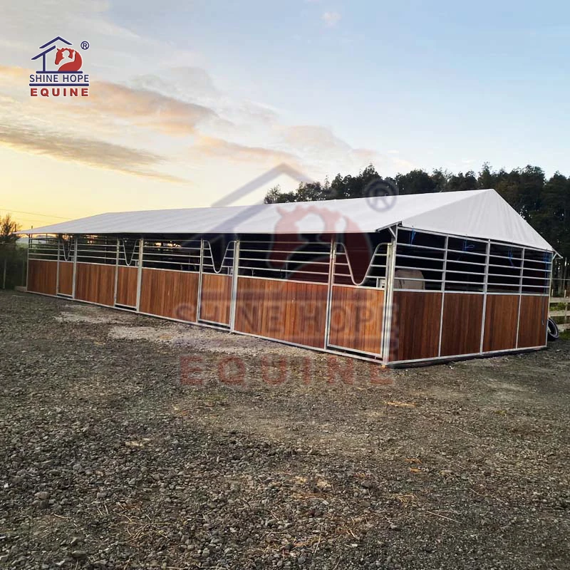 Portable Stable Portable 12 Foot Horse Stalls - Movable Steel Horse Stables for Farms ...