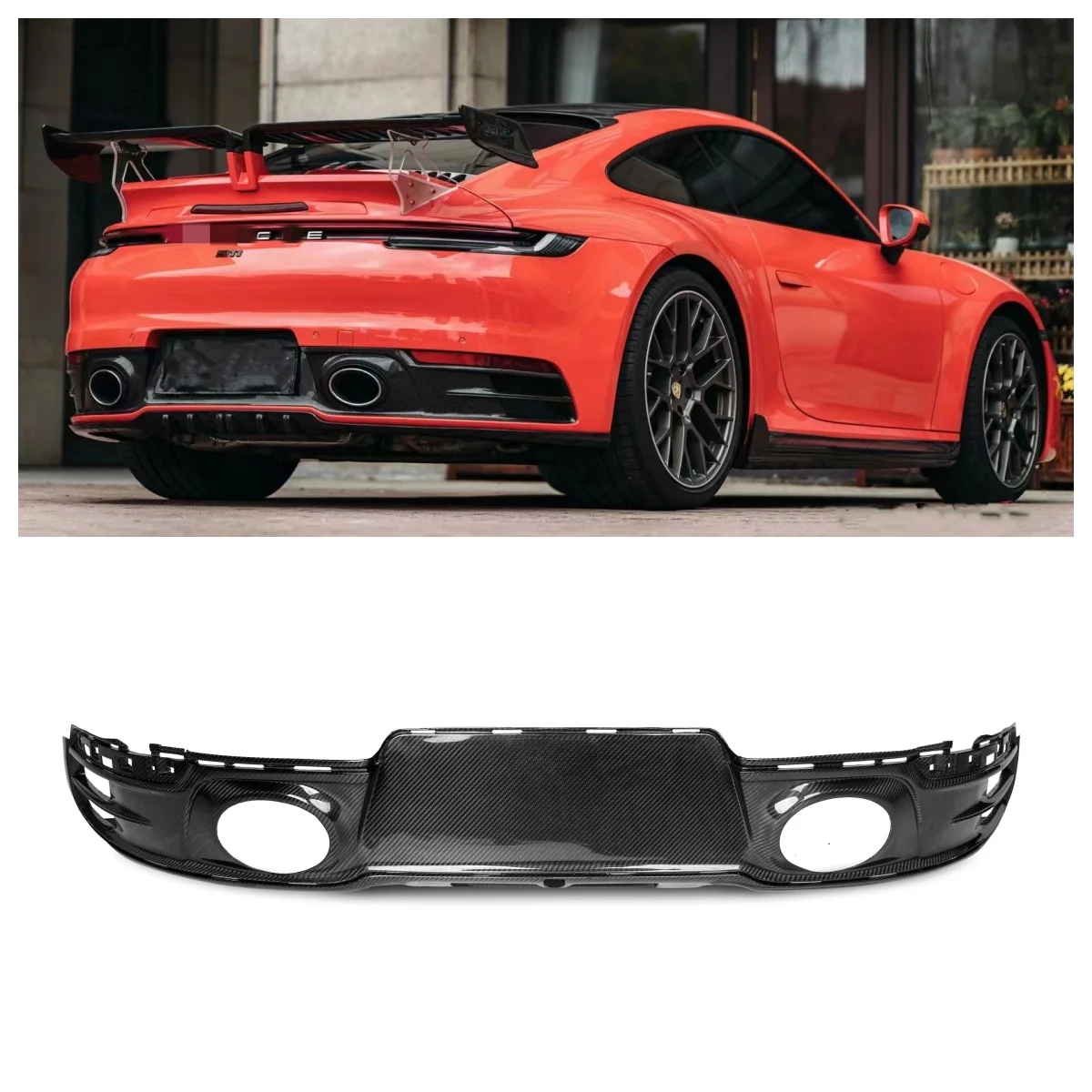 992 Style Dry Carbon Rear Diffuser For Porsche 992 Carrera