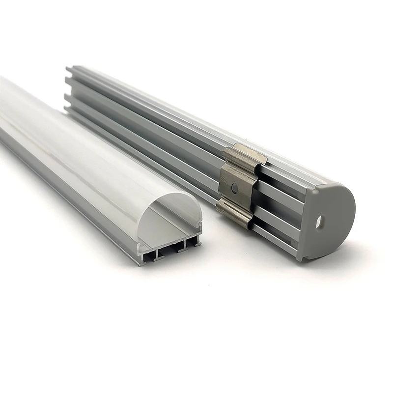 YG-2624B Custom Led Channel for Surface Led Aluminum Profiles Led Lighting Polycarbonate Diffuser Cover Half-round Shape