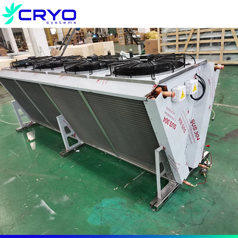 Fin Type Condenser Fan Coil Unit Condenser Tube and air Cooled Condenser Refrigeration