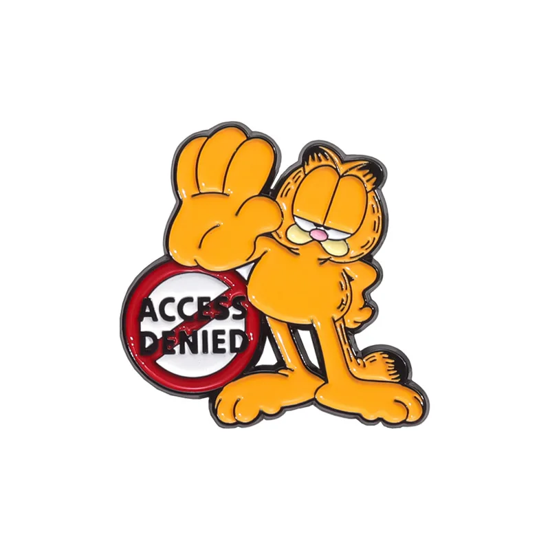 Cute Collection Orange Cat Garfield Brooch - Perfect Gift