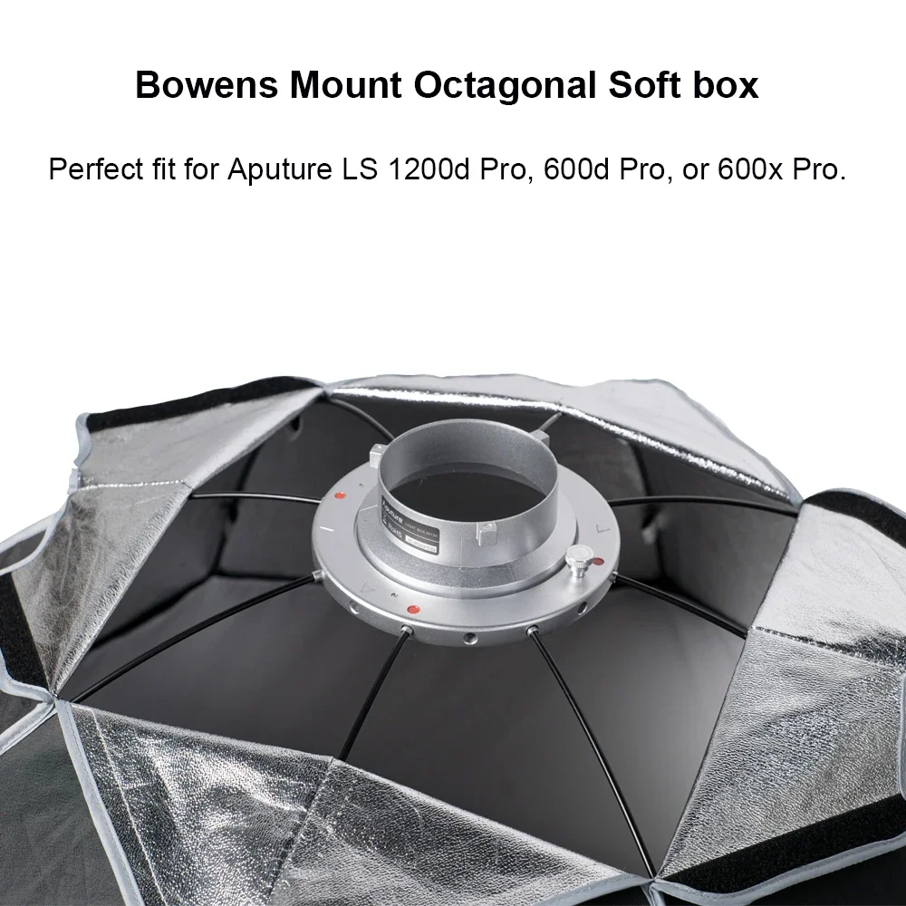 Aputure Light OctaDome 120 Softbox Umbrella Octagon Softbox Bowens Mount Reflector for Aputure LS 1200d Pro 600d Pro 600x Pro