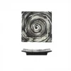 7 inch square plate-swirl maker  green