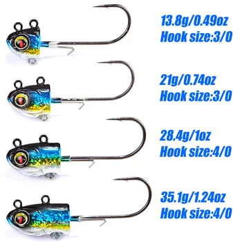 CHEERY Lead Sea Fishing Jig Head Hook + T-Tail Soft Bait Set Long-Range Lure Soft Worm for Sea Bass – Soft Lure – view 5