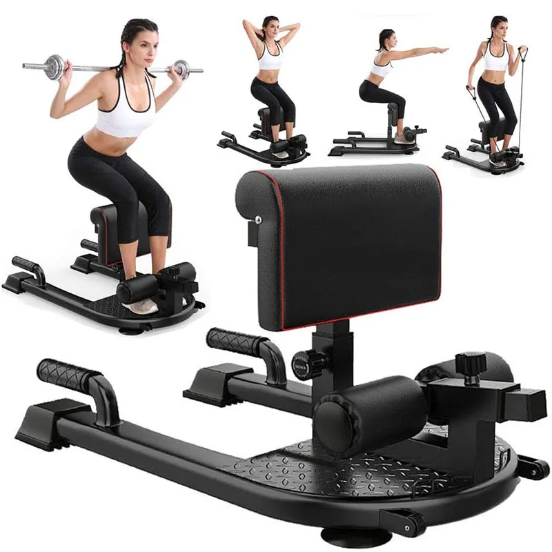 MIKING Adjustable Deep Squat Machine Sit up Stand Bench for Home Gym Exercise Station Glute Leg Trainer