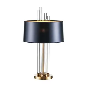 American Style Bedside Desk Light Living Room Coffee Vintage Crystal Table Lamps for Bedroom