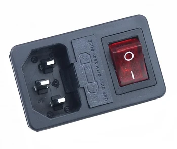 Ce320 C14 Red Light Interrupteur à bascule de fusible fondu d'entrée de prise de