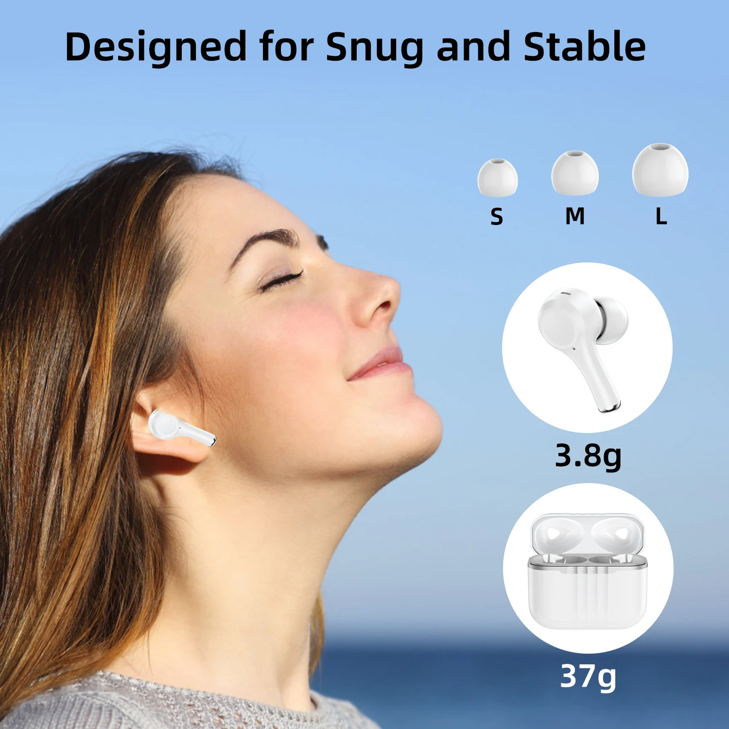 High Quality Tws Wireless BT52 Invisible Earbuds J5