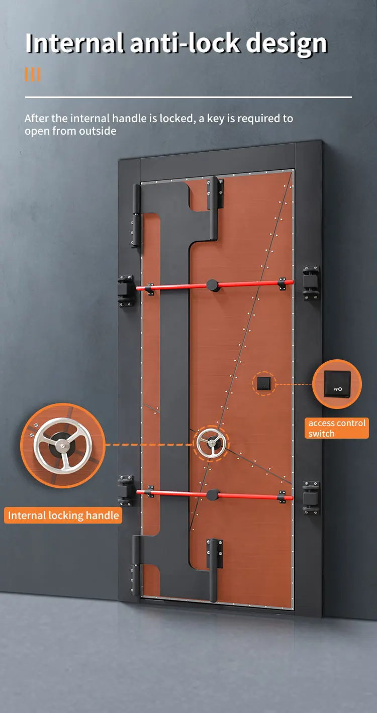 CEQSAFE Stainless Steel Strong Bank Round Vault Doors Safe Room With Handle Vault Security Door details