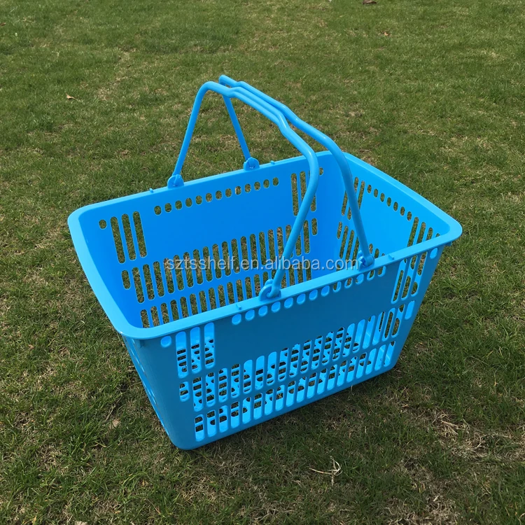 Pink Two Handle Foldable Shopping Basket Supermarket Baskets Shopping Basket Buy Shopping