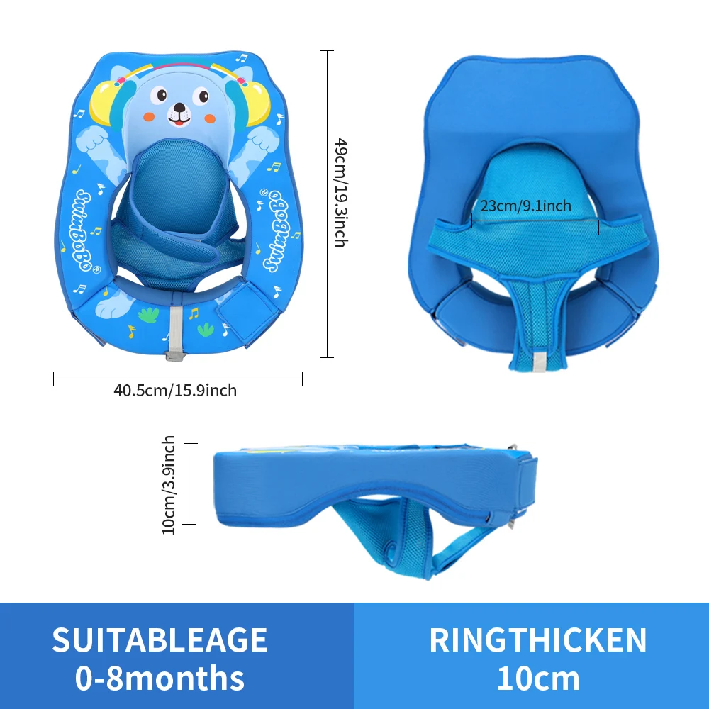Swimbobo Interesting Bear Non-inflatable Baby Swimming Safe Lie Float Children Swim Rings Non Inflatable Kids Pool Floats Summer