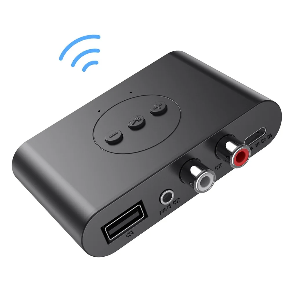 Wireless Audio Receiver  5.0 NFC Audio Adapter U Disk RCA 3.5 mm AUX Jack Stereo Music Receiver Car Speaker Amplifier