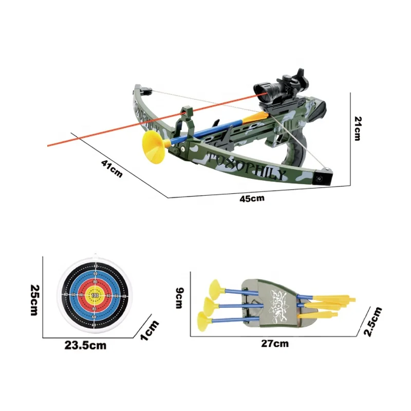 EPT Sale Outdoor Plastic Mini Military Shooting Bow and  Arrow Archery Toy Children'S  Game Hobbies Play Toys Arrows  for Kids