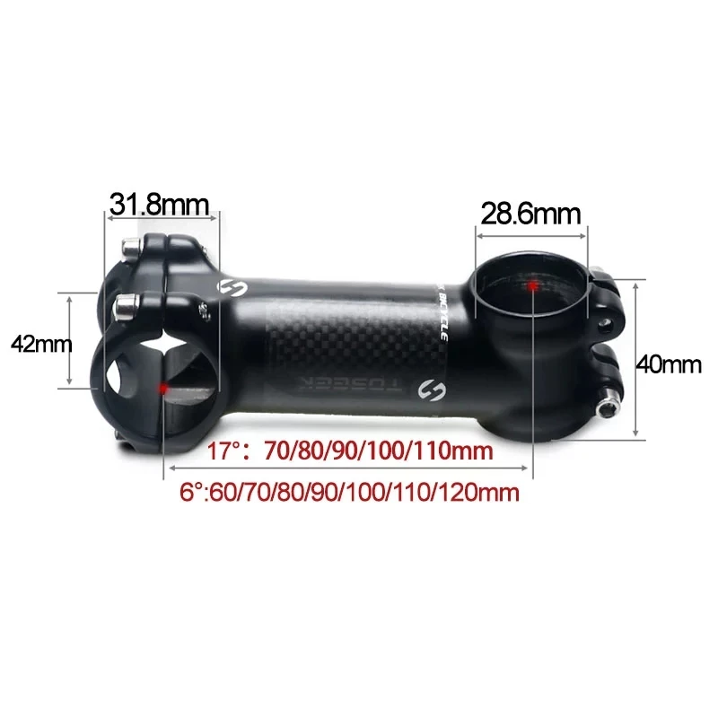Accessoire vélo,tiges de vélo vtt 31.8,guidon ± 6 - 17 ° 60-120mm,en