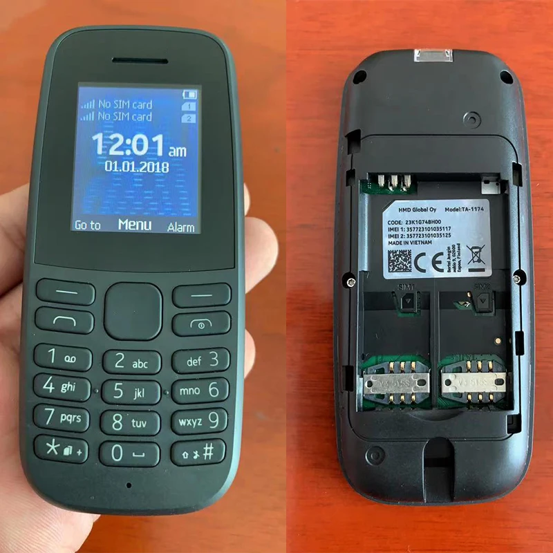 Nokia 105 Dual-SIM (2019) Teléfono Móvil Básico Desbloqueado, Color Negro