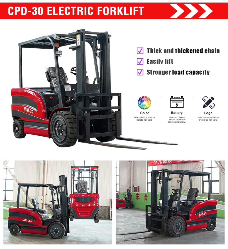 Electric Forklift 1.5 Ton 3 Ton 3.5 Ton Electric Forklift 2 Ton With ...