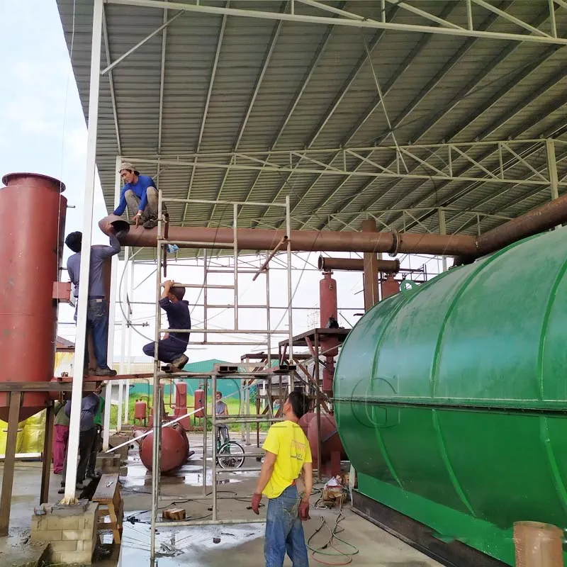 12 Ton Scrap Tyres Processing Machines Pyrolysis Waste Tyre to Oil for Tyre Recycling Business Plan in Australia