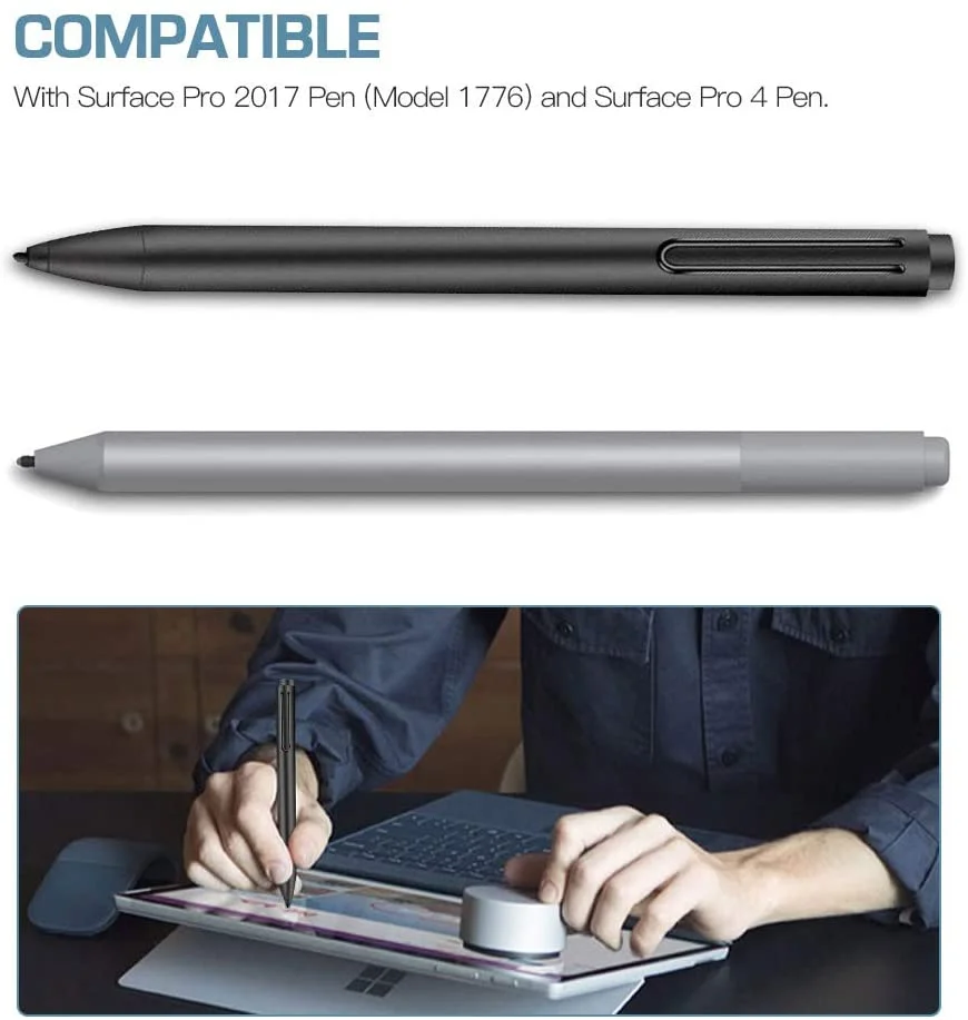 Наконечники для ручки TiMOVO, 5 упаковок, HB/2H/2H, оригинальные наконечники для ручки, черные наконечники для ручки