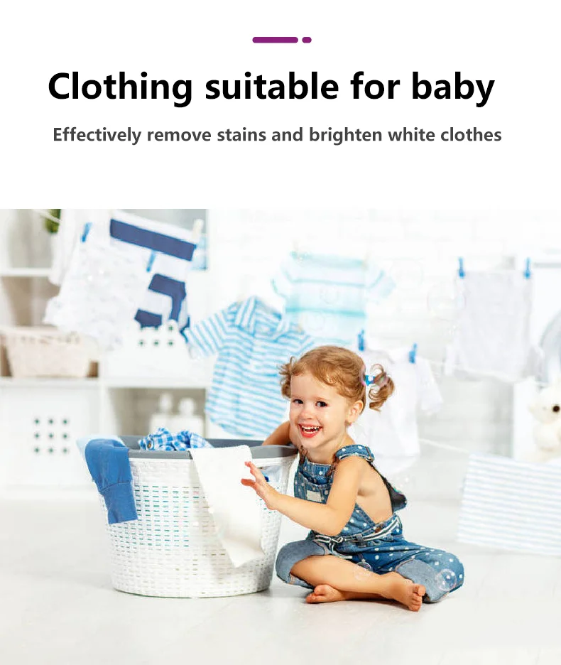 Color Bleach Powder Clothes Cleaning Stains Whitening To Remove Yellow