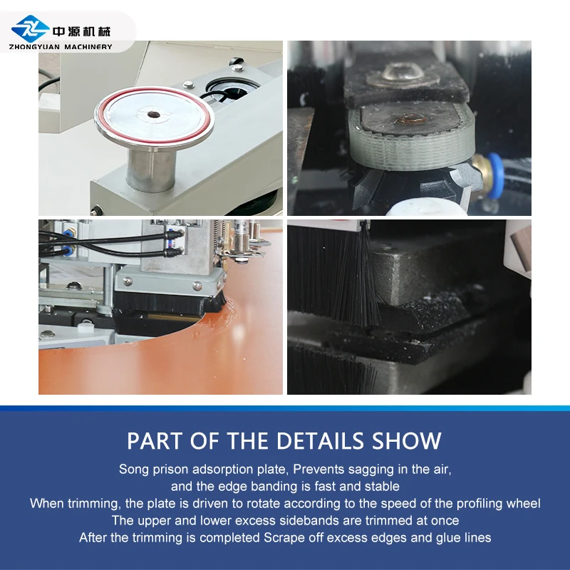 High Quality Curve Edgebander Edge Trimming Machine Woodworking Pvc Automatic Curve Edge Banding Machine with Trimmer