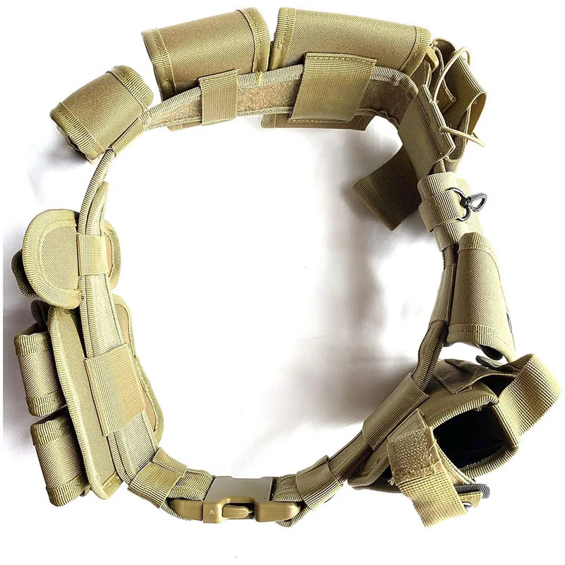 Security Tactical Duty Belt Modular Equipment Hunting Game Versatile Utility Adjustable Accessories Belt With Tool Pouches
