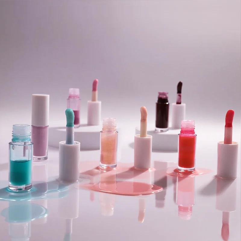 Private Label Colorful Transparent Plumping Lip Stain Gloss Moisturizing Non-sticky Lip Glow Oil