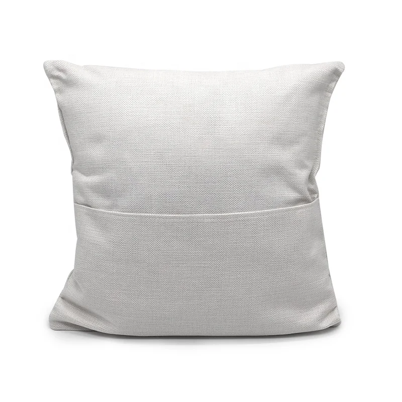 Wholesale Diy Printed Linen Pillow Case With Pocket Sublimation Blank