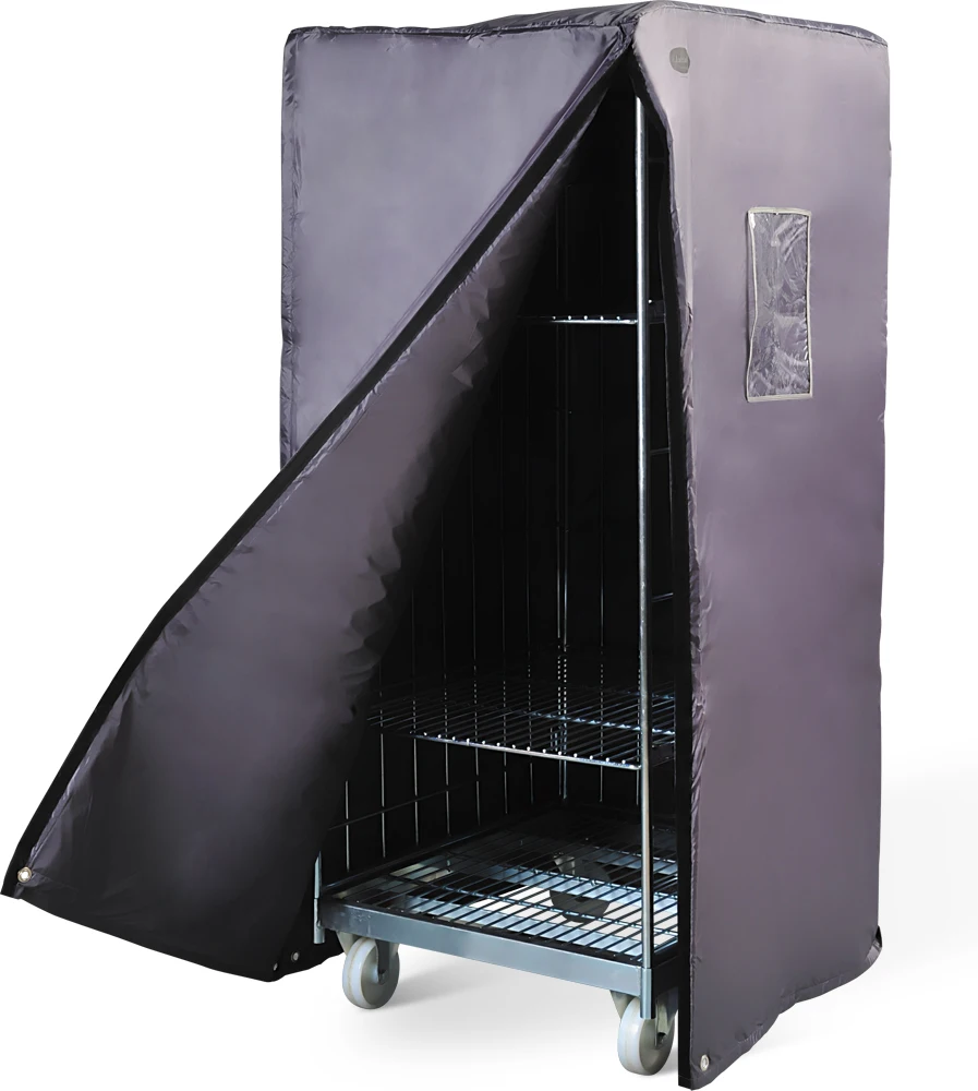 Europe Style Fabric Cover Roll Container Trolley