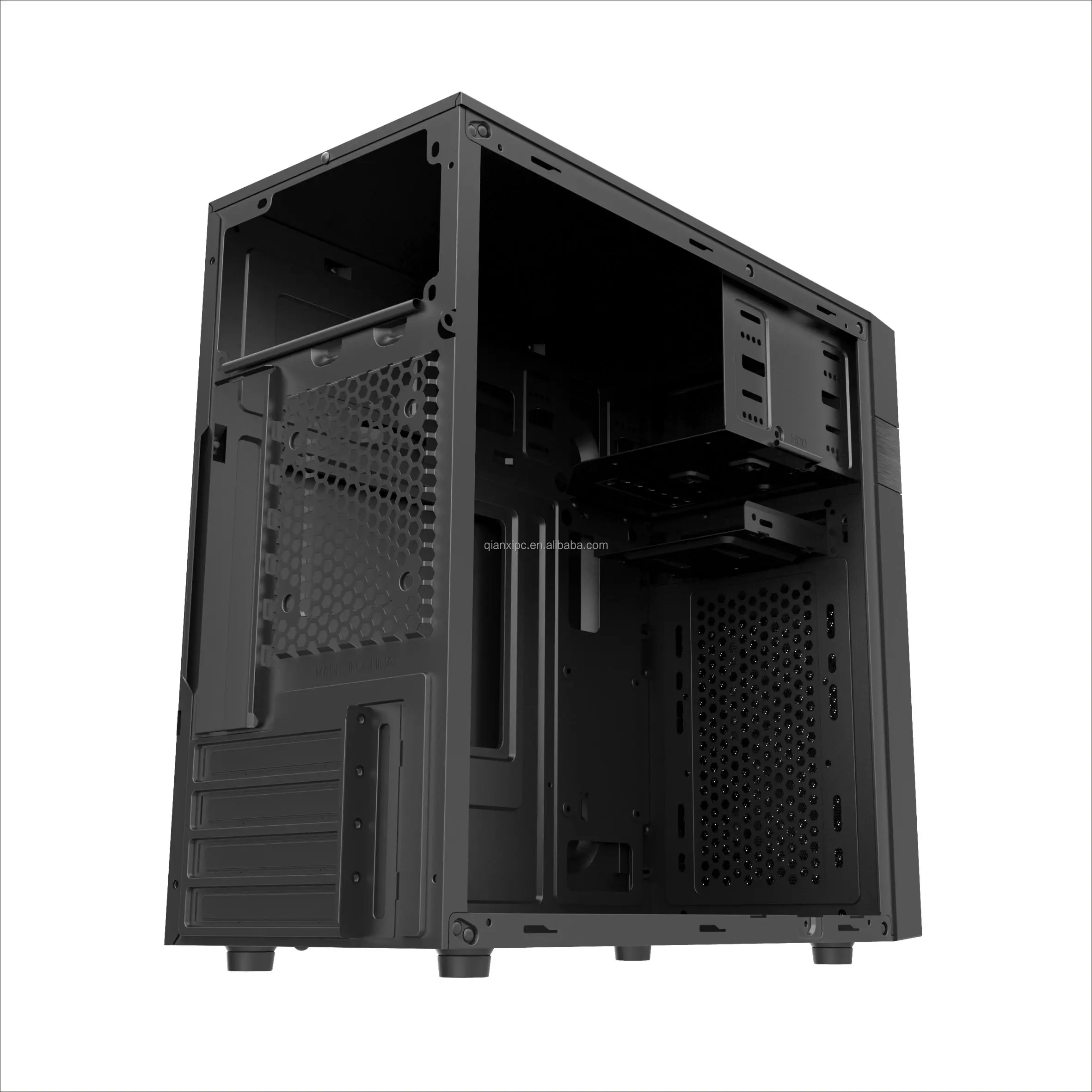 V12 Type C Connector Usb3.1 Micro Atx Office Computer Case With 200w