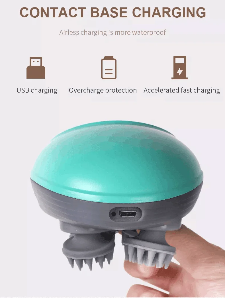 Healthpal Oem Automatic Small Private Label Smart Vibrating Octopus Claw Rechargeable Wholesale Electric Head Scalp Massager