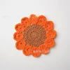 Orange sunflower coaster