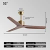 52inch -Antique bronze + walnut color