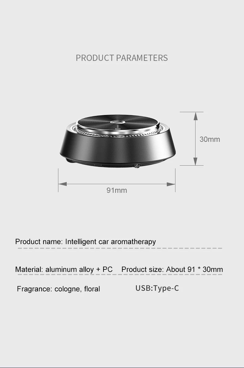 OEM USB Auto Custom Car Perfume Solid Car Air Freshener