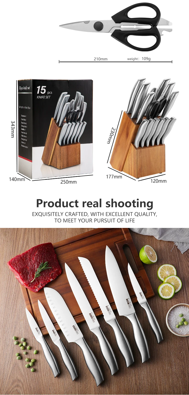 Hot Selling Products 2024 Couteau De Cuisine Chef Stainless Steel