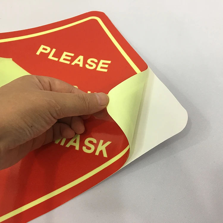 Оптовая печать на заказ дизайн флуоресцентная свечение наклейка в