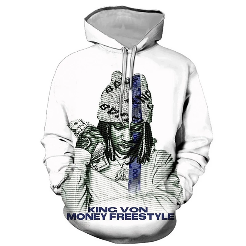 King Von Pastel Portrait Hoodie