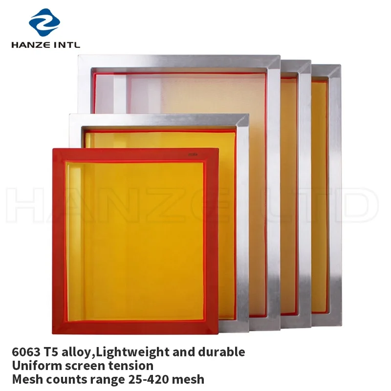 2 Pack Aluminum Silk Screen Printing Screens 12 x 16 inch Frame-230 Yellow Mesh