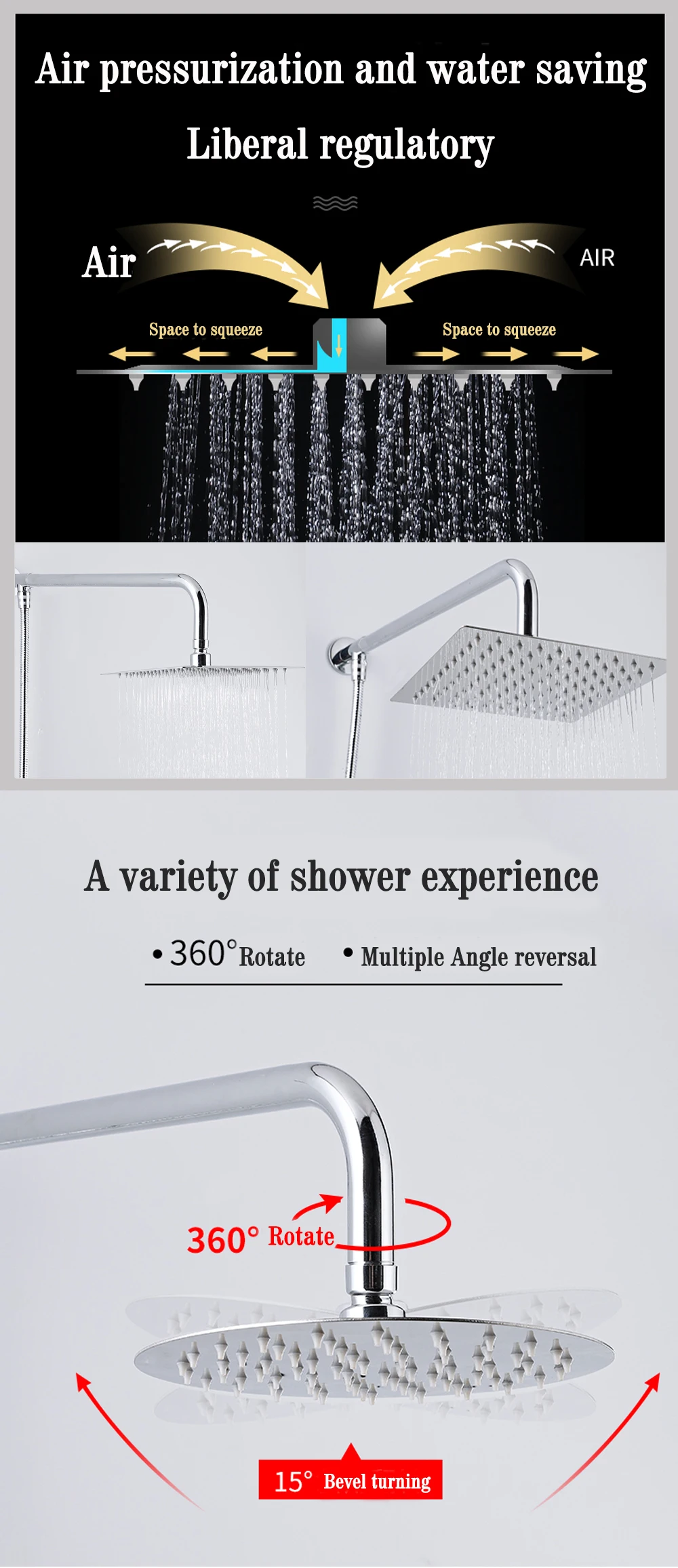Shower Heads 10inch Stainless Steel Square Shower Head Mirror Finish Buy Head Shower,Luxury