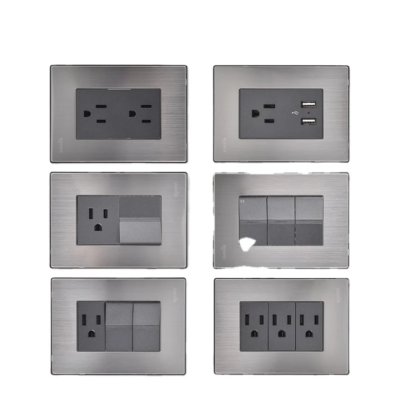 Igoto Customized America Standard 2 3 Gang Light 2 Way Electrical Outlet Interruptor Wall Switches And Sockets