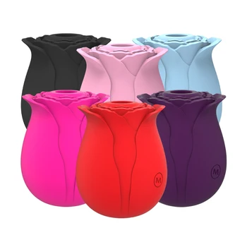 Rose Clit Sucker Nipple Stimulator Sex Toys for Women,7 Intense Suction Clitoral Sucking Rose VibratorHot