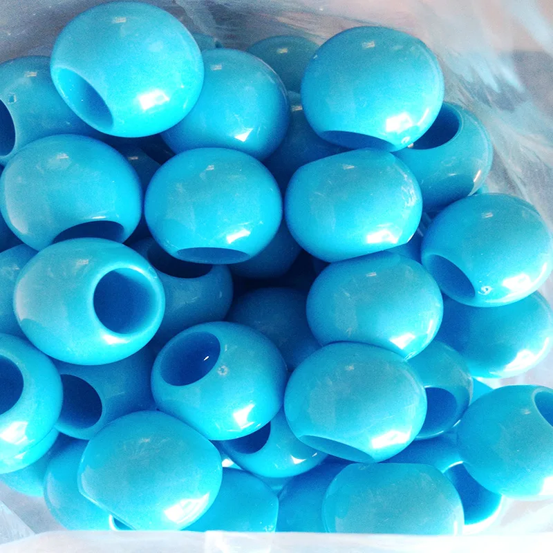 Factory Customize Large Hole Plastic Beads For Children Diy Jewelry