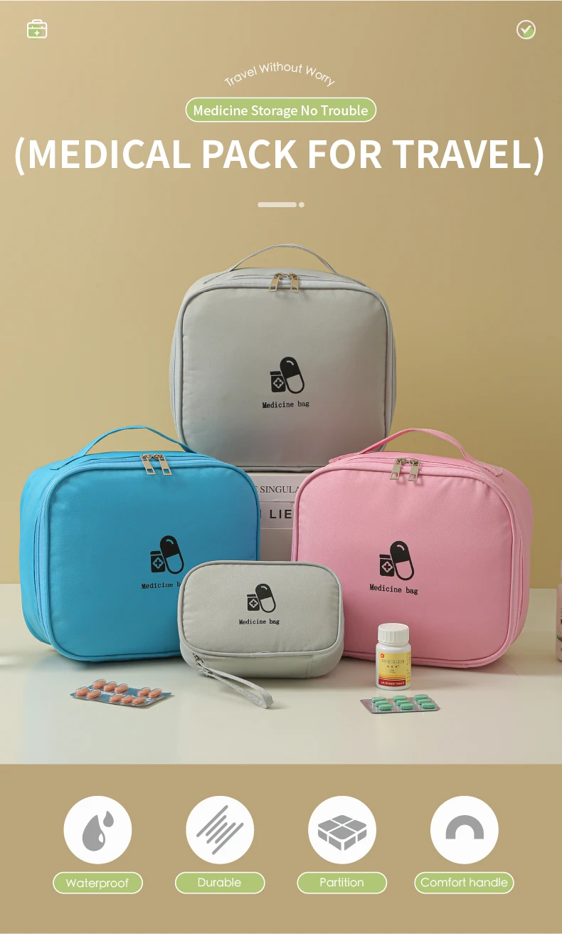 New Model First Aid Kit Home Car Outdoor Camping Hiking Emergency Supplies Small Portable Red Emergency Essential Sets Office