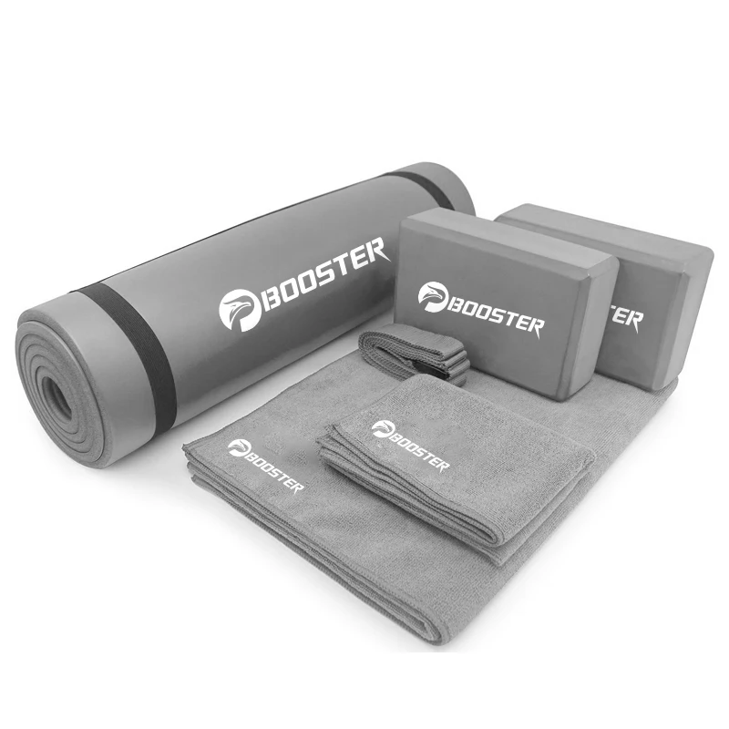 Custom Eco Friendly Natural Rubber Yoga Fitness Mat Starter Kit / Set